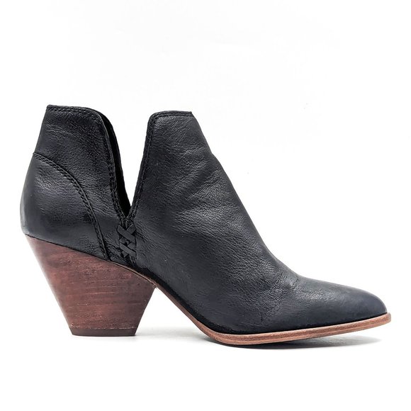 Frye Women Reina Cut Out Black Leather Western Cowboy Ankle Suede boots size 7 - Picture 12 of 12